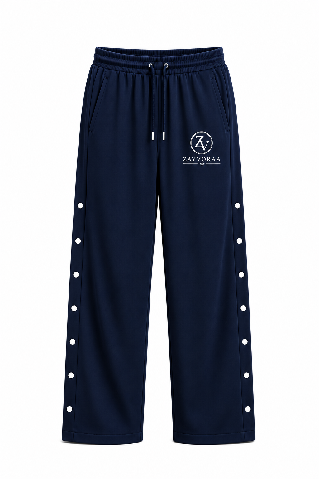 Stud Detail Wide-Leg Track Pant